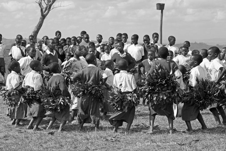 School children dancing, Tanzania.